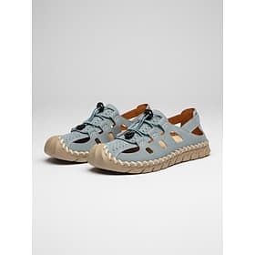 Sandales de sport bleues pour femmes – chaussures de marche respirantes pour l'extérieur, sandales de randonnée fermées et faciles à enfiler, idéales pour la p