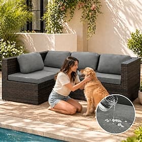 8Pcs Stretch Patio Cushion Covers,Outdoor Waterproof Couch Covers Replacement,Outdoor Couch Sofa Slipcovers,for Patio Furniture Cushion Covers,Washable Reusab