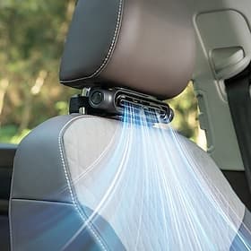 Ventilador USB creativo para asiento de coche, sin aspas, ángulo de aire ajustable, 3 velocidades, recargable, frontal Ventilador portátil para el asiento tras