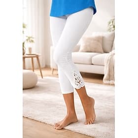 Femmes Pantalon capri Leggings Leggings confortables Vacances Mode Basique Longueur cheville Taille Moyenne Couleur Unie Dentelle Lifting des fesses Confort Co