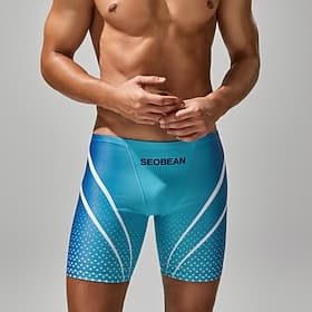 Herren Badeshorts Badehose Geometrisch Patchwork Schnelltrocknend Elastisch Atmungsaktiv Bademode Unterteile Surfen Wassersport Schwimmen Sommer