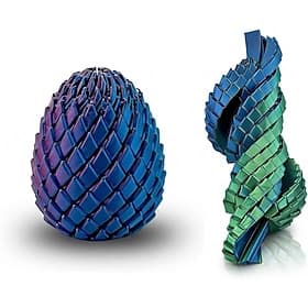 Œuf anti-stress imprimé en 3D, jouet anti-stress glissant et anti-stress, œuf de Pâques à tordre pour adultes, petit jouet anti-stress coulissant à glisser pou