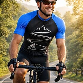 Herren Radtrikot Geometrisch Fahhrad Kurzarm Fahhrad Hemd Trikot Oberteil mit 3 Gesäßtaschen UV-beständig Schnelltrocknend Mit Taschen Frontreißverschluss Spor