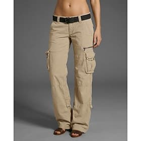Damen Cargo-Hosen Cargohose Cargohosen Hosen Hose Baggy-Hosen Urlaub Schick Modern Basic Volle Länge Tiefer Bund Einfach Tasche Baggy Komfort Unelastisch Läss