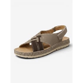 Sandalias informales con tira cruzada para mujer: cómodas sandalias planas de punta abierta tejidas en dos tonos para viajes de verano, playa y caminatas diari