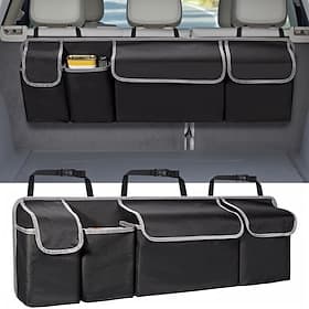 Car Backrest Trunk Storage Organizer, 600D Oxford Cloth Hanging Seat Back Bag, Multipurpose Auto Storage Pouch, Sturdy Wear-Resistant Organizer Compatible Wit