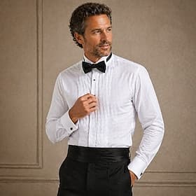 Homme Chemise Chemise habillée Chemise Boutonnée Chemise de Bal Bloc de Couleur Quotidien Affaires Noir Blanche manche longue Col aile Toutes saisons Vêtement