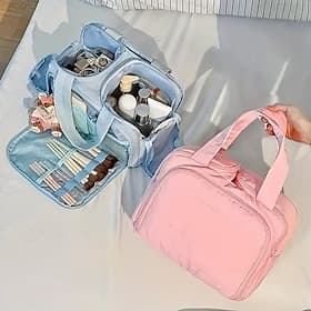 Travel Makeup Bag, Large Capacity Multi-functional Compartment Organizer, Toiletry Bag Cosmetic Storage Pouch, Women's Portable Storage Box, Travel Organizer B