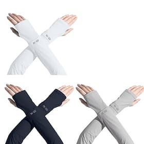 6PCS (3 Pairs) Summer Ultra-Thin Breathable Sun Protection Ice Arm Sleeves, Sweat-Absorbing Arm Guards for Outdoor Activities Such as Cycling, Running, Fishing