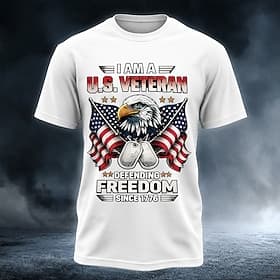 4th of July 2026 250th Men's Eagle US Flag T Shirt Short Sleeve T shirt 3D Print Crew Neck Shirt Patriotic Daily Festival Blue Black White Summer Spring Clothi