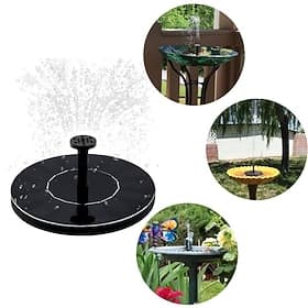1.0W/1.5W/2.5W Solar Fountain Pump - 1.5W Solar Water Pump with 6 Nozzles - Suitable for Birdbaths, Ponds, Gardens, Swimming Pools, Fish Tanks, Outdoors, and A