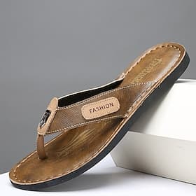 Men's Thong Sandals, Adjustable Buckle Casual Flip Flops, Comfortable Summer Shoes for Beach, Pool, Resort, Daily Wear