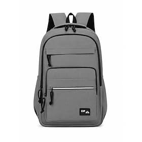 Men's Waterproof Nylon Backpack, Large Capacity Multi Compartment Laptop School Bag with Luggage Strap, Travel College Backpack for High School, Business Commu