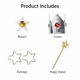 Zauberhaftes Prinzessinnenkostüm-Accessoires-Set für Mädchen – perfektes Geburtstagsgeschenk Halloween-Geschenkset