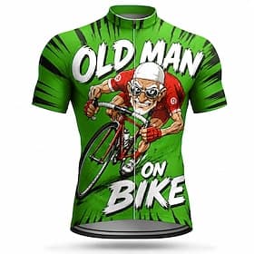 Voor heren Uitslagbescherming Wielrenshirt Abstract Korte mouw Fietsen Shirt Kleding Bovenlichaam met 3 achterzakken UV-bestendig Sneldrogend Met zakken Rits A