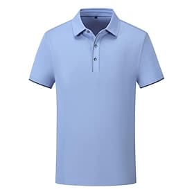 Men's Golf Polo Shirt Dusty Blue Short Sleeve Top Golf Attire Clothes Outfits Wear Apparel