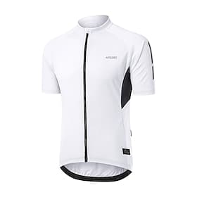 Men's Sweatshirt Solid Short Sleeve Bike Sweatshirt Tracksuit Jersey with 3 Rear Pockets Reflective Comfy Sports White Dark Green Green Clothing Apparel