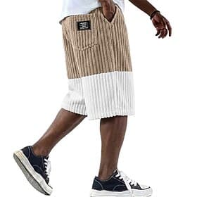 Voor heren Korte broek Casual korte broek Corduroy korte broek Zak Elastische taille Kleurenblok Effen Effen kleur Comfort Ademend Knielengte Casual Buiten Str