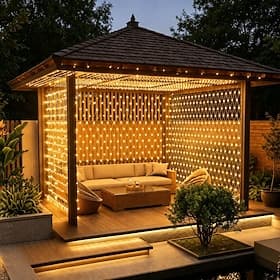 guirlande lumineuse ip65 6mx4m 3mx2m led flexible net guirlande lumineuse 880led 200led guirlande lumineuse pour jardin décoration colorée eu us uk plug ac110v