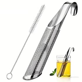 Stainless Steel Tea Leaf Diffuser, Creative Hanging Expandable Tube Tea Strainer, Long-Handle Tea Filter, Suitable for Outdoor Travel, Camping, Picnics, Partie