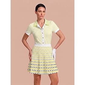 Women's Dress Yellow Short Sleeve Dress Ladies Clothes Outfits Wear Apparel
