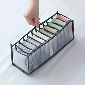 Lightweight Multi-Pocket Storage Organizer With Mesh Grid Design, Portable Closet Organizer For Clothes, Shoes, Socks And Accessories, Foldable Space-Saving St