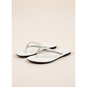 Flache Zehentrenner-Sandalen für Damen mit Strasssteinen – glitzernde Sommerschuhe im Flip-Flop-Stil für lässige Verabredungen und den schicken Alltag