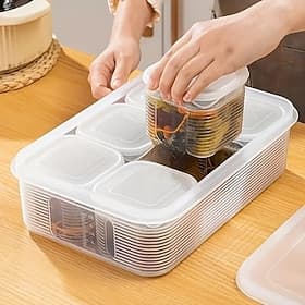 7PCS Soup Storage Containers with Lids, Microwaveable High Temperature Resistant Broth Freezer Containers, Airtight Food Preservation Box Set for Chicken Soup,
