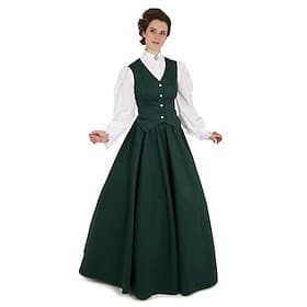 Gilet Chemisier Jupe Victorienne Années 1910 Édouardien Longueur au sol Robe Costume de fête Robe de Bal Grande taille Juliette Duchesse Déesse Cerridwen Grand