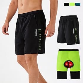 WOSAWE Men's Solid Color Board Shorts Cycling Road Shorts Swimming Trunks Bike Shorts Padded Shorts / Chamois Loose Fit Sports 3D Pad Fast Dry Quick Dry Reflec