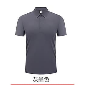 Men's Golf Polo Shirt Dark Grey Top Golf Attire Clothes Outfits Wear Apparel