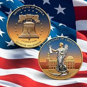 U.S. 250th Anniversary Commemorative Coin 1776 2026 Liberty Bell Quarter Millennium Collectible Coin for Adults Historical Collectible Gift