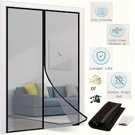 Rideau de fenêtre magnétique anti-moustiques, moustiquaire à fermeture automatique pour la ventilation de la maison, moustiquaire de porte magnétique, indispen