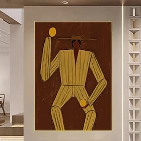 Mintura, peinture à l'huile sur toile, représentant un homme, réalisée à la main. Décoration murale moderne et abstraite, idéale pour la maison ou l'hôtel. Toi