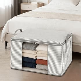 Ensemble de sacs de rangement multifonctionnels, adaptés aux vêtements et au linge de lit, organisateur spacieux et anti-poussière, idéal pour les armoires, le