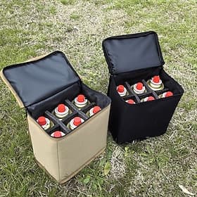 Sac de rangement pour 6 cartouches de gaz, organisateur robuste avec séparateurs rembourrés, étui de transport portable pour cartouches de gaz, lanternes, bout