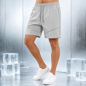Homme taille confortable Short à séchage rapide Actif Shorts Short décontracté Avec Poches Taille Élastique Pur Uni Couleur Pleine Séchage Rapide Respirant Au