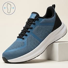 Homme Occasionnel Quotidien Cuir PU Maille Confortable Antidérapant Souple À lacets Gris foncé Marron / Bleu Noir Été Printemps Toutes saisons