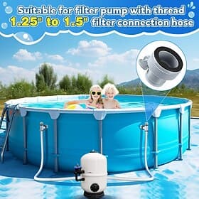 Adaptateur de tuyau de piscine B, adaptateur de remplacement pour pompe de piscine hors sol Intex, convertit les tuyaux à collier de 1,25 en tuyaux filetés de
