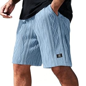 Homme Shorts Shorts d'été Shorts de plage Short décontracté Jacquard Avec Poches Taille Élastique Uni Confort Respirant Longueur Genou Occasionnel Extérieur Pl