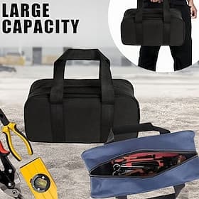 Sac de rangement pour outils en tissu Oxford 600D résistant et de grande capacité (1 pièce) avec large fermeture éclair poignée, adaptée à l'organisation des o