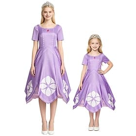 Conte de Fées Princesse Sofia Robe Elégante Film Cosplay for Fille Enfant Adulte Halloween Carnaval Performance Comic-Con Salon de l'Anime
