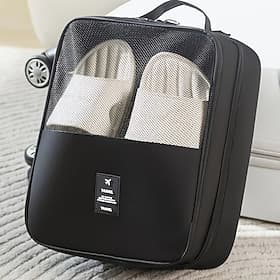 Sac à chaussures de voyage portable grande capacité pour 3 paires de chaussures, anti-poussière Organisateur de rangement de chaussures respirant avec poignées