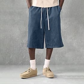 Shorts pour hommes Softfade™ - Shorts d'été décontractés - Délavés à l'acide - Poches - Taille élastique - Confortables et respirants - Longueur genou - Mode p