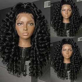 Perruque Cheveux Naturel humain 5x5 Fermeture dentelle frontale 13x4 Cheveux Brésiliens Vague Lâche Noir Naturel Partie libre Femmes Densité 150% 180% Ligne de