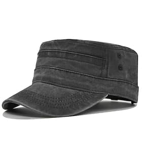 Casquette unisexe rétro à visière plate et fermeture snapback ajustable - Taille unique, protection solaire, style militaire pour tous les jours, idéale pour l