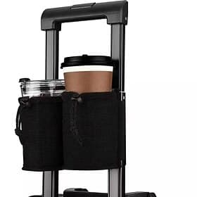 Porte-gobelet de voyage robuste, étui multifonctionnel pour valise à roulettes avec porte-gobelet mains libres pour thé au lait, hauteur réglable, conception o