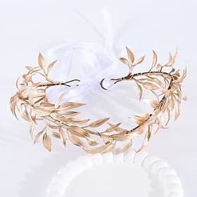 Rétro Vintage Médiéval Renaissance accessoire Princesse Déesse Fée Feuille Déguisement Femmes Fantaisie Halloween Carnaval Performance Foire de la Renaissance