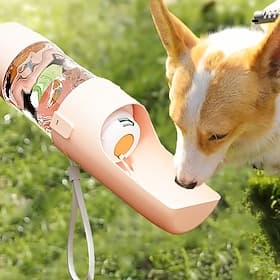 Bouteille d'eau portable étanche pour chien, gobelet de voyage pliable pour chien