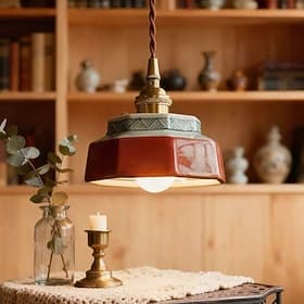 14 cm Design de Lanterne Suspendue Suspension Céramique ancien 110-120V 220-240V